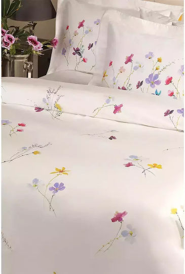 Valeron Set Huse Pentru Pilote 200x220cm Dublu Cu 5 Fețe De Pernă & 1 Cearșaf Beige