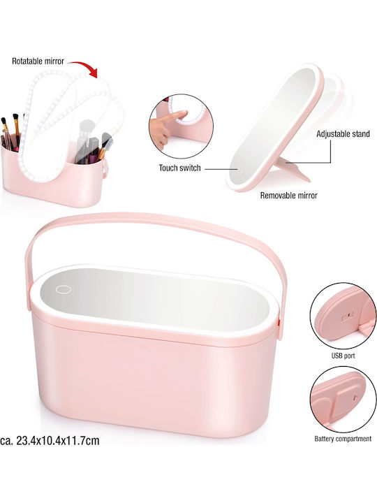 Reise-Beautycase mit LED-Spiegel