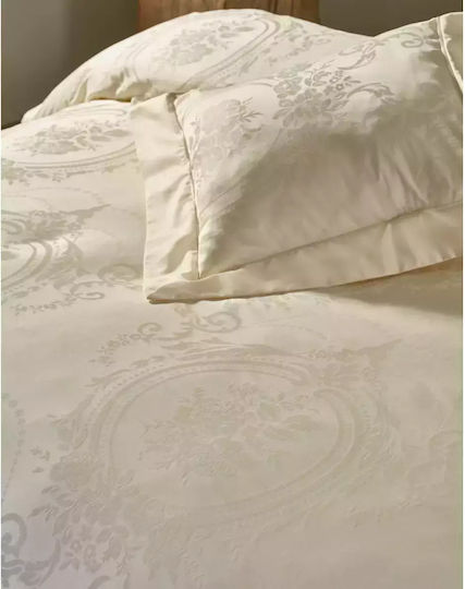 Valeron Set Husă de Pilotă Bumbac Dublă cu 5 Fețe de Pernă & 1 Cearsaf 200x220 Cremă