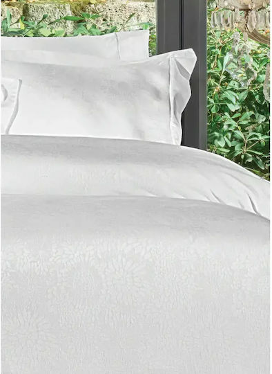 Valeron Set Huse Pentru Pilote 200x220cm Dublu Cu 5 Fețe De Pernă Și 1 Cearșaf Alb