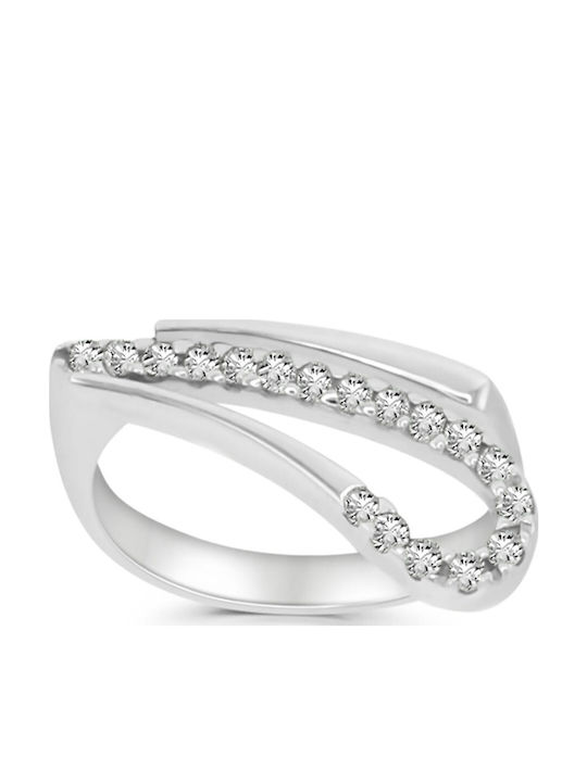Antwnakakis Ring made of White gold 14K