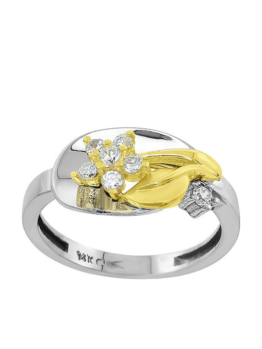 Antwnakakis Дамски Пръстен от Бяло злато 14K