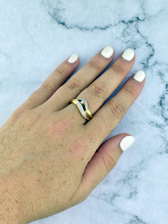 Antwnakakis Дамски Пръстен от Бяло злато 14K