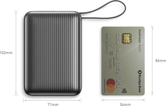 Energea Integra Ultra 45 Power Bank 20000mAh 45W με Θύρα USB-A και Θύρα USB-C Power Delivery / Quick Charge 3.0 Γκρι