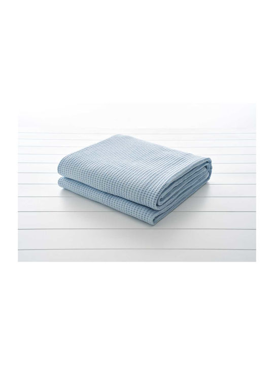 Emporeymata 1080 Pique Blanket Sky Blue Size 1080 Pique 260x250 300gr Sky Blue