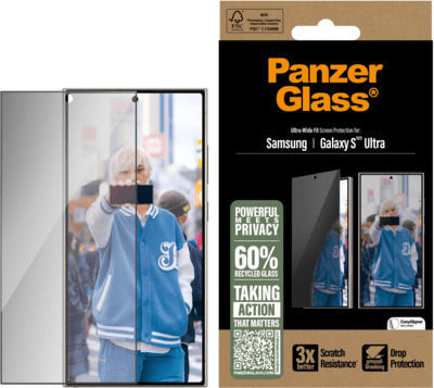 PanzerGlass Privatsphäre Displayschutzfolie (Galaxy S2025 Ultra, PanzerGlass)