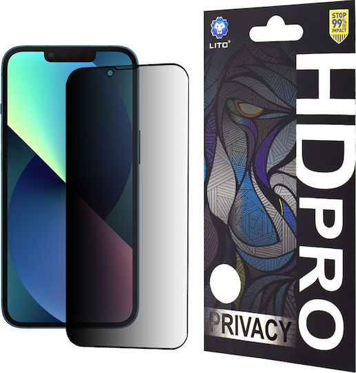 Lito Поверителност Закалено Стъкло Черен (iPhone 17e / 16e / 14 / 13 / 13 Pro Xiaomi 13 Pro)