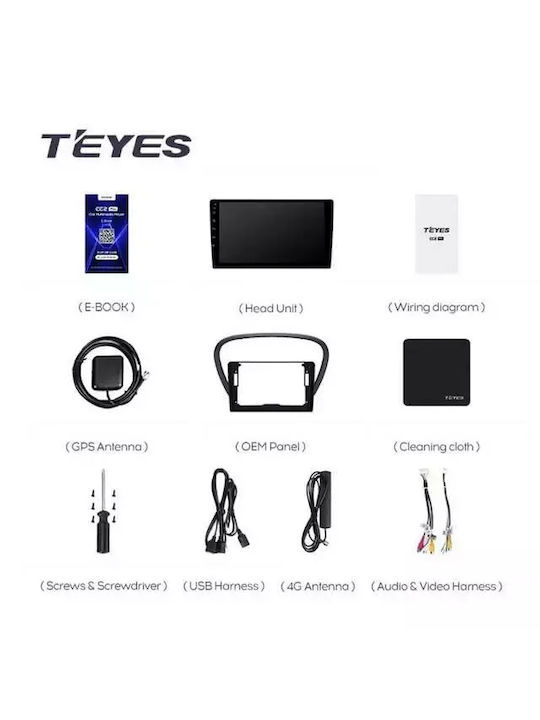 Teyes Cc3 2k Car Navigation Peugeot 607 2004-2010 4+64gb 9.5" Qled Octa-core 2ghz Android 4g Bluetooth 5.1 Dsp