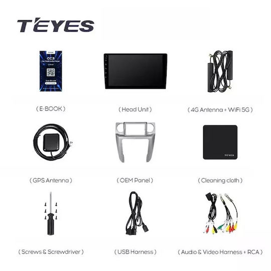 Teyes Ηχοσύστημα Αυτοκινήτου για Land Rover Freelander 2005-2009 (Bluetooth/USB/WiFi/GPS/Apple-Carplay/Android-Auto) με Οθόνη Αφής 9.5"