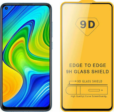 9D Full Glue Full Face Tempered Glass Μαύρο (Redmi Note 9S / 9 Pro / 9 Pro Max)