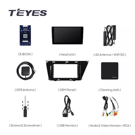 Teyes Ηχοσύστημα Αυτοκινήτου για Kia Niro 2016-2019 (Bluetooth/USB/WiFi/GPS/Apple-Carplay/Android-Auto) με Οθόνη Αφής 9"