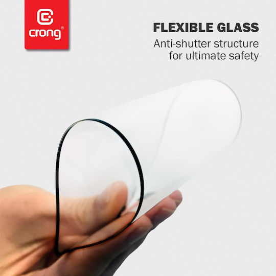 Crong 7D Nano Flexible Full Face Tempered Glass Black (iPhone 12 mini)
