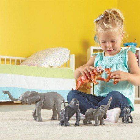 Learning Resources Jumbo Mummy & Baby Figurine Jungle Animals Ler0839