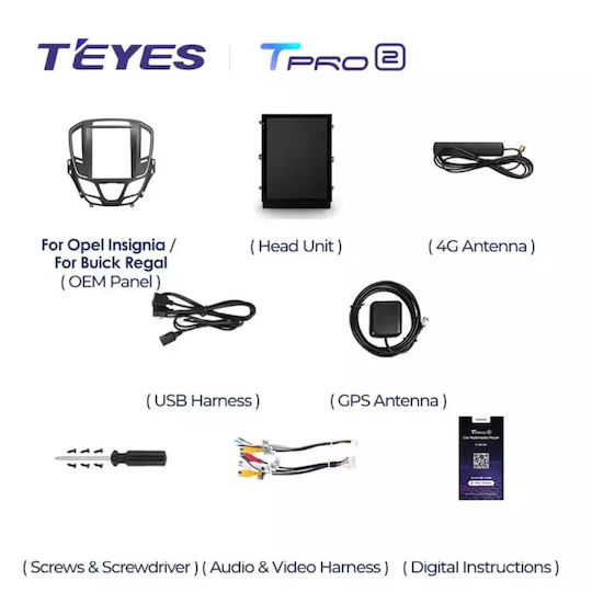 Teyes Sistem Audio Auto pentru Opel Insemnări Skoda Rapid Dodge Călătorie 2013-2017 (Bluetooth/USB/WiFi/GPS/Apple-Carplay/Android-Auto) cu Ecran Tactil 9.7"