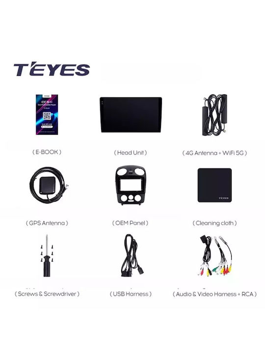Teyes Sistem Audio Auto pentru Skoda Rapid Volkswagen Gândac (Nou) / Gândac Dodge Călătorie 1998-2010 (Bluetooth/USB/WiFi/GPS/Apple-Carplay/Android-Auto) cu Ecran Tactil 9"