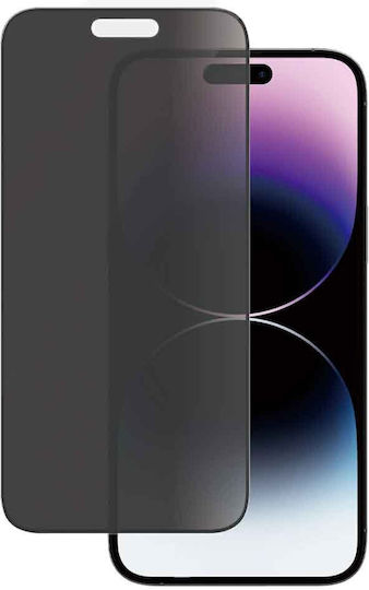 Privacy Full Face Tempered Glass Μαύρο (iPhone 14 Pro Max)