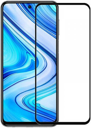 5D Пълно лепило Закалено стъкло за цялото лице (Redmi Note 9T)
