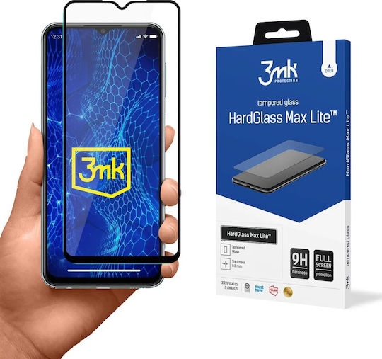 3MK HardGlass Max Lite Закалено стъкло за цялото лице Черен (Galaxy M23)