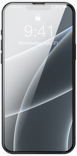 Baseus Porcelain 0.3mm Full Face Tempered Glass 2τμχ Μαύρο (iPhone 17e / 16e / 14 / 13 / 13 Pro)