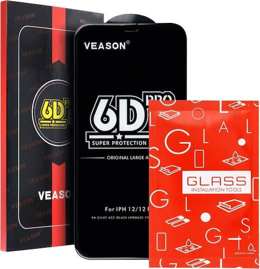Veason 6D Pro Закалено стъкло за цялото лице Черен (11 Pro Max)
