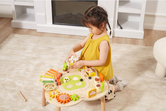 Viga Toys Τραπεζάκι Δραστηριοτήτων από Ξύλο με Μουσική και Ήχους για 12+ Μηνών