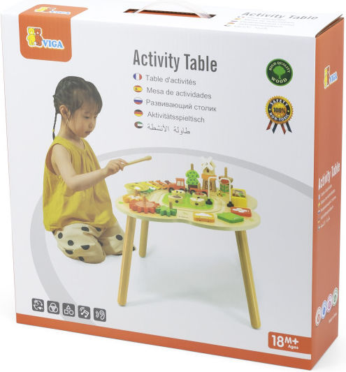 Viga Toys Τραπεζάκι Δραστηριοτήτων από Ξύλο με Μουσική και Ήχους για 12+ Μηνών