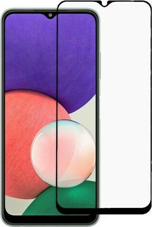 Black Пълно лепило Закалено стъкло за цялото лице (Galaxy A22 4G)