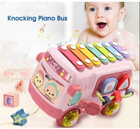 Babyspielzeugbus 4 in 1 Lazarid Pink