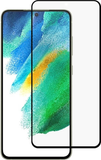 5D Ceramic Adeziv complet Full Face Tempered Glass Negru (Galaxy S21 FE 5G - Galaxy S21 FE 5G)