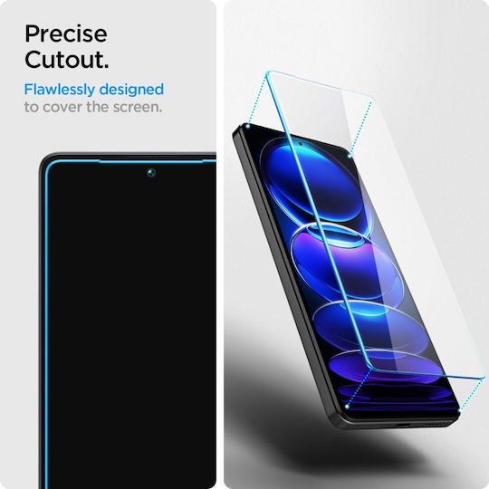 Spigen GLAS.tR SLIM 0.2mm Tempered Glass 2buc (Xiaomi Redmi Note 12 Pro 5 G, 12 Pro+ Plus, Poco X5 Pro 5 G)