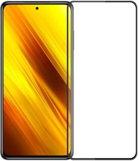 Black Vollkleber Vollflächig gehärtetes Glas (Redmi 9T / Poco M3)