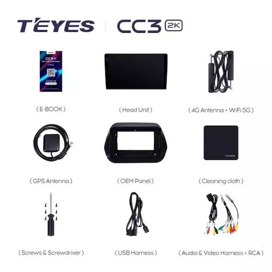 Teyes Автомобилна Аудио Система 2 DIN Bluetooth USB Вграден Wi-Fi GPS Apple CarPlay Android Auto с Touch Screen 9.5"