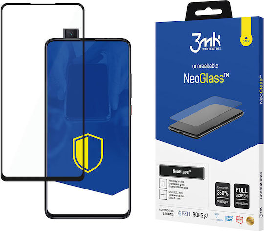 3MK Neoglass Black Full Face Tempered Glass (Mi 9T/9T Pro)