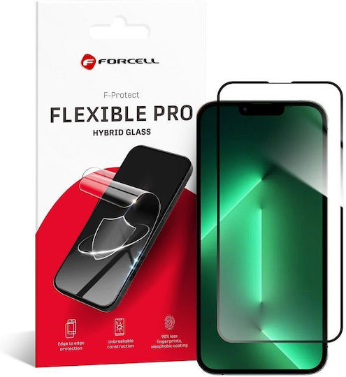 Forcell Flexible Nano 5D Full Glue Full Face Tempered Glass Black for iPhone 17e / 16e / 14 / 13 / 13 Pro