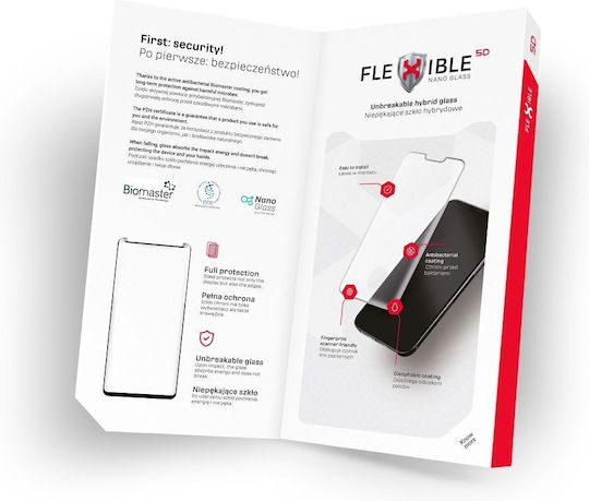 Forcell Flexible Nano 5D Full Glue Full Face Tempered Glass Black for iPhone 17e / 16e / 14 / 13 / 13 Pro