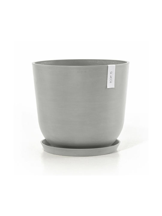 Ecopots Oslo Pot Plastic White Grey 45x45x39.2cm.