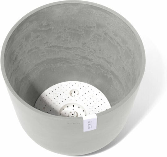 Ecopots Oslo Γλάστρα Πλαστική White Grey 45x45x39.2εκ.