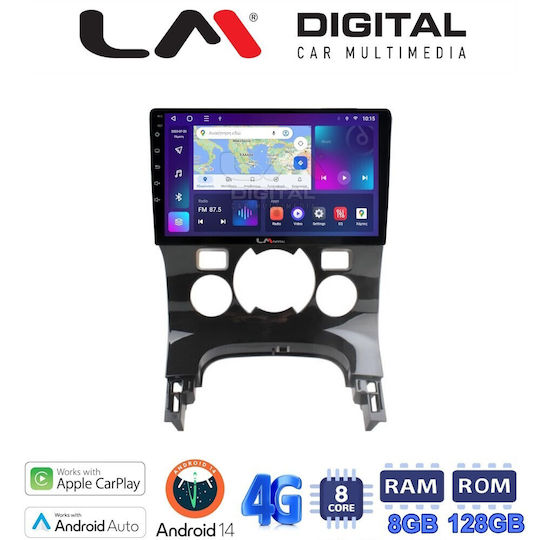 LM Digital Ηχοσύστημα Αυτοκινήτου για Peugeot 3008 / 206 / 5008 2009-2016 με Clima (Bluetooth/USB/AUX/WiFi/GPS/Apple-Carplay/Android-Auto) με Οθόνη Αφής 9"