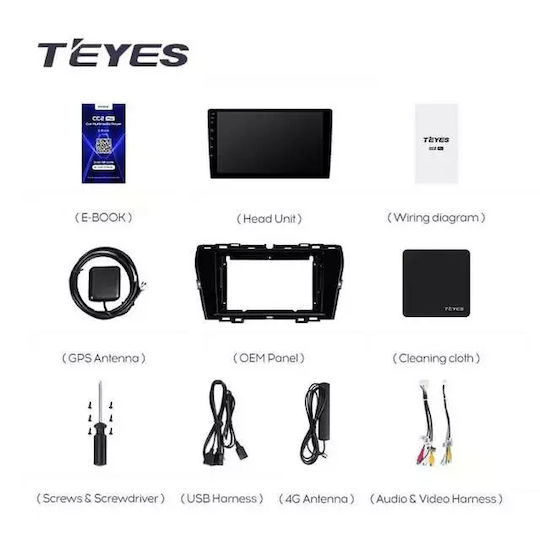 Teyes Cc3 2k Auto-Navigation Ssangyong Tivoli 2019-2021 4+32GB 9,5" QLED Octa-Core 2GHz Android 4G Bluetooth 5.1 DSP