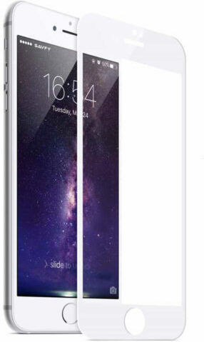 9H 3D Adeziv complet Full Face Tempered Glass Alb (iPhone SE 2022 / 2020 / 8 / 7)
