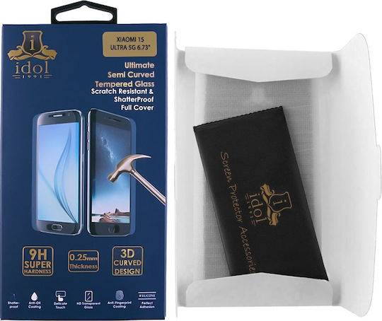 Idol 1991 3D 0.3mm Full Glue Tempered Glass Black (Xiaomi 15 Ultra)