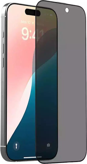 Full Glue Privacy Full Face Tempered Glass Μαύρο (iPhone 16)