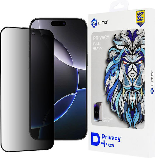 Lito D+ Pro Privacy Screen Protector Black (iPhone 16 Pro Max)