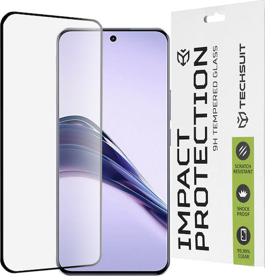 Techsuit 3D Пълно лепило Закалено стъкло за цялото лице Черен (Realme 13 Pro / 13 Pro+)