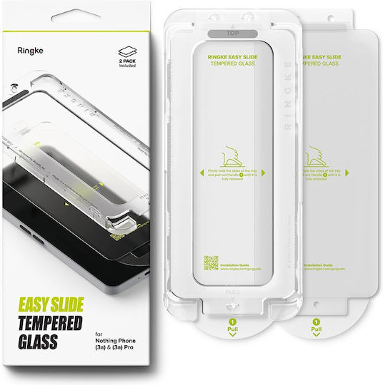 Ringke Easy Slide Tempered Glass 2pcs (Nothing Phone 3a / 3a Pro)