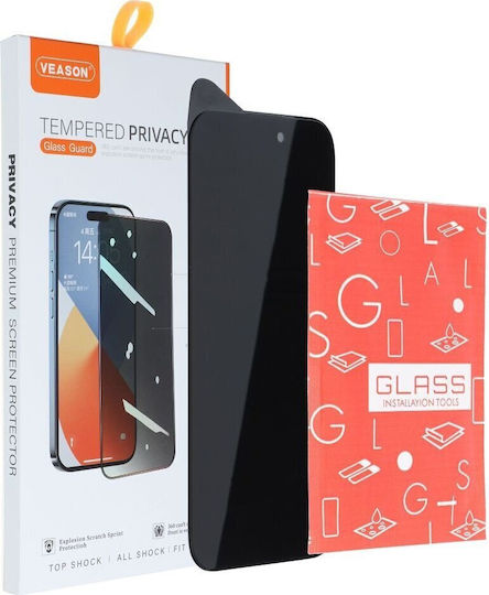 Privacy Tempered Glass Negru (iPhone 12 Pro Max)