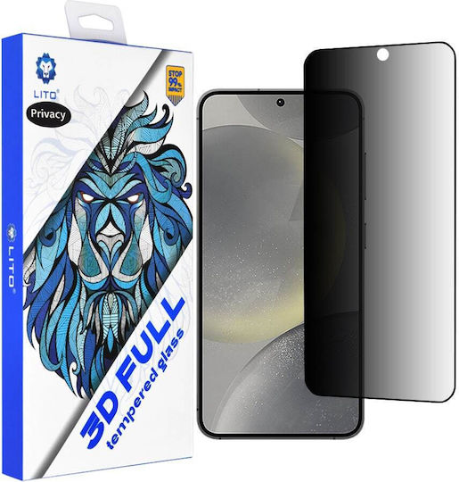 Lito 3D 0.26mm Privacy Full Face Tempered Glass (Galaxy S24)