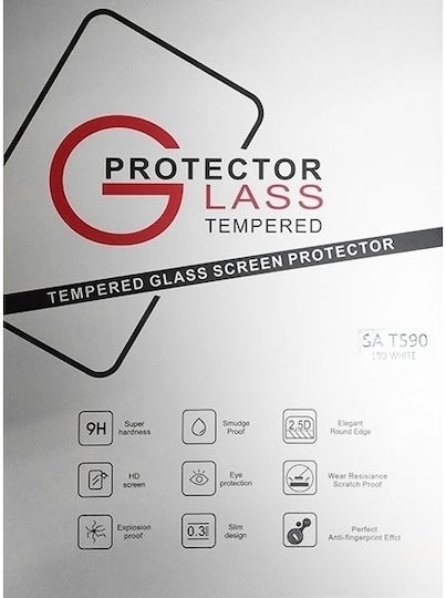0.3mm Full Glue Full Face Tempered Glass (Samsung Galaxy T590/T595 Tab A 10.5) Black