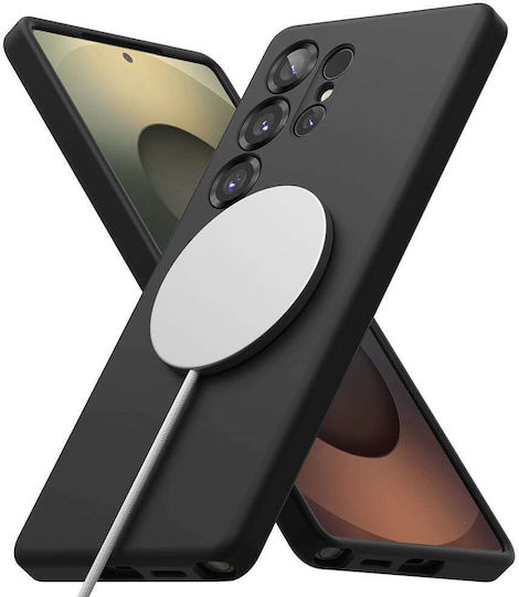 Ringke Magnetic Umschlag Rückseite Silikon Schwarz (Galaxy S25 Ultra,Samsung S25 Ultra)