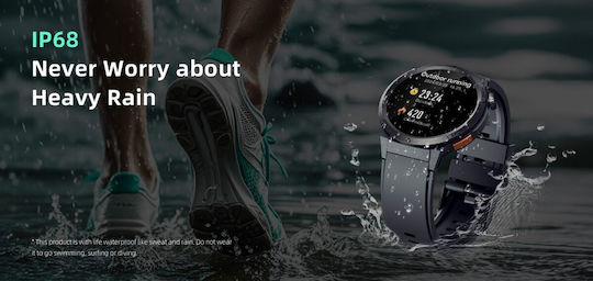 QCY Active GX Watch S12 Aluminium 47mm with Heart Rate Monitor (Black)